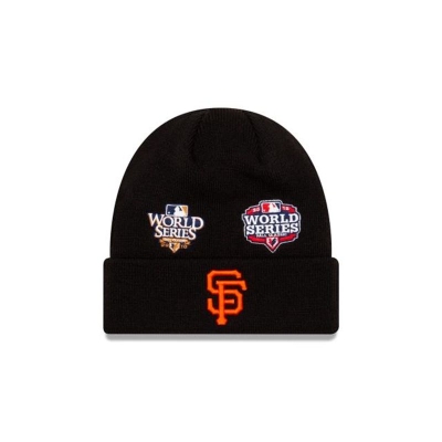 San Francisco Giants Gorra | New Era MLB World Series Patch Cuff Knit Beanie Mexico - Negros